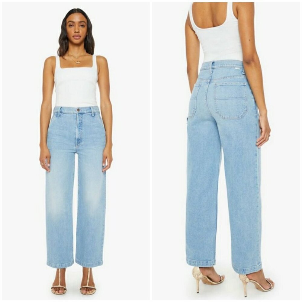 💕MOTHER SUPERIOR💕 The Stud Finder Flood Jeans ~ Ivy League Cowboy 28 NWT